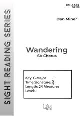 Wandering SA choral sheet music cover